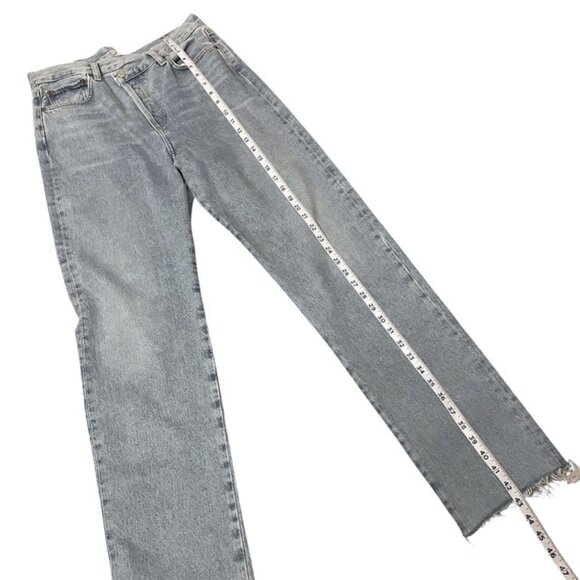 Agolde Light Blue Straight Leg Jeans - Picture 16 of 16